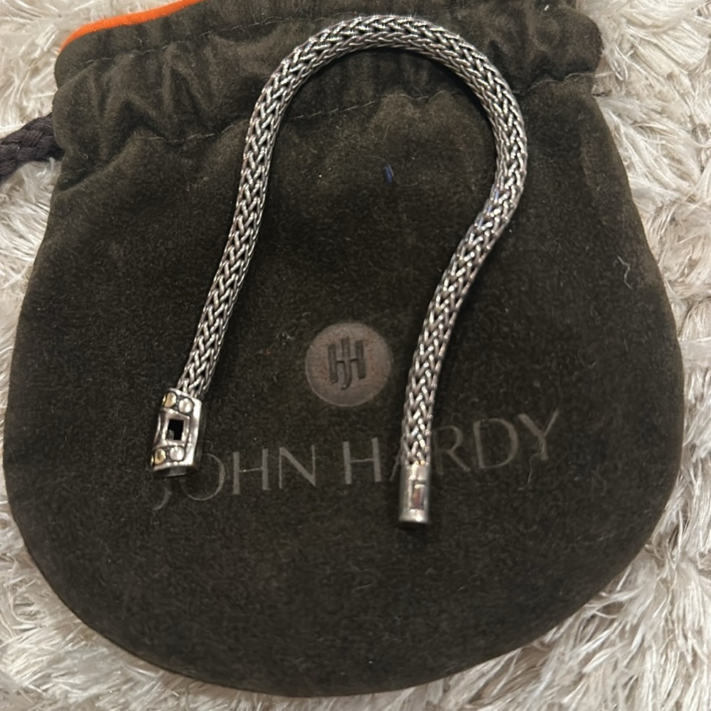 John Hardy Silver Bracelet with Gold Accent - Picture 4 of 5
